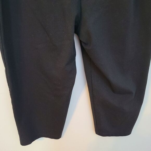 Eileen Fisher Organic Cotton Blend Black Women PM Stretch Capri front pockets - Picture 6 of 9